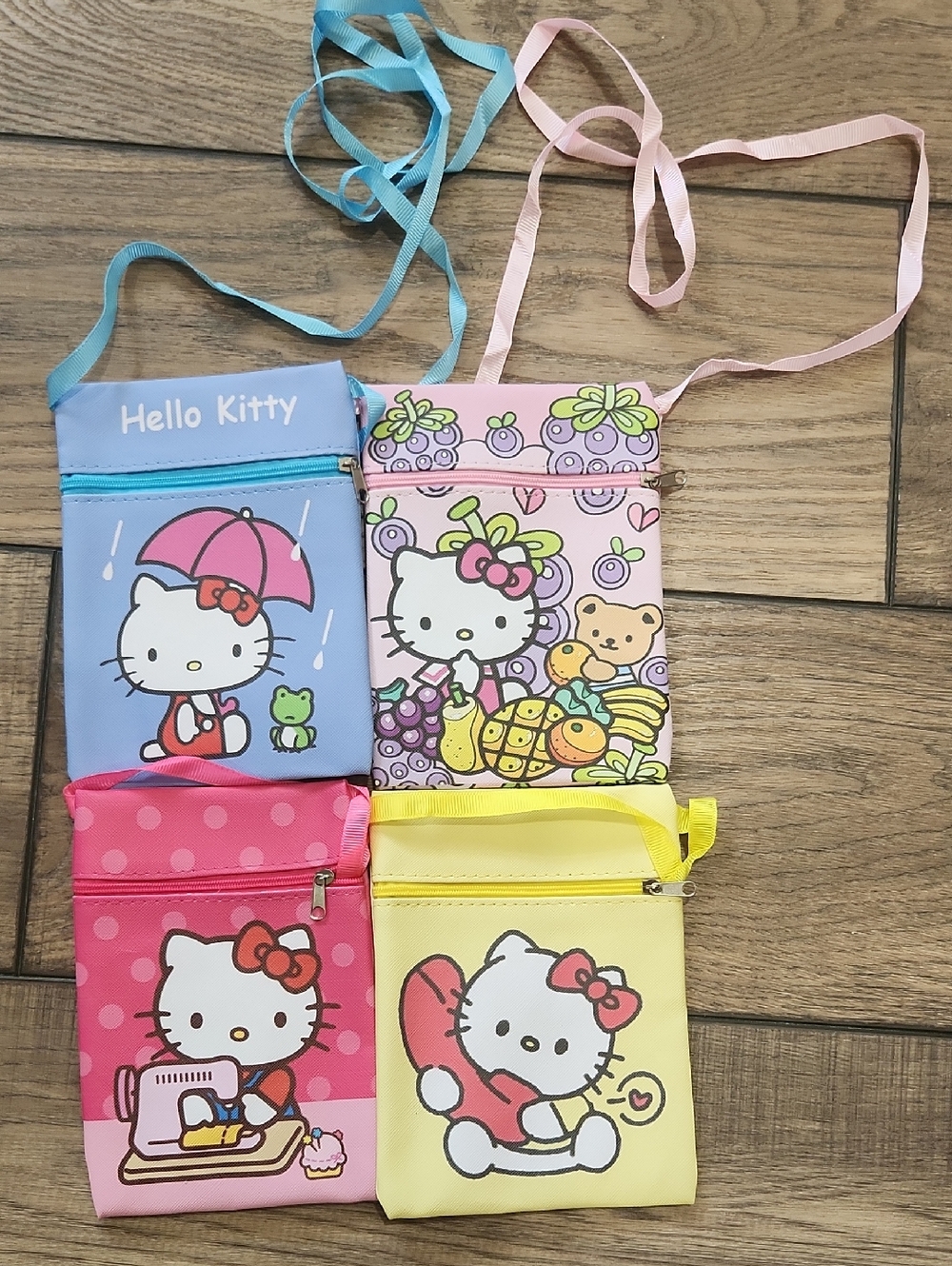 Hello Kitty Kids Crossbody Bags - Blue, Pink, Purple, Yellow